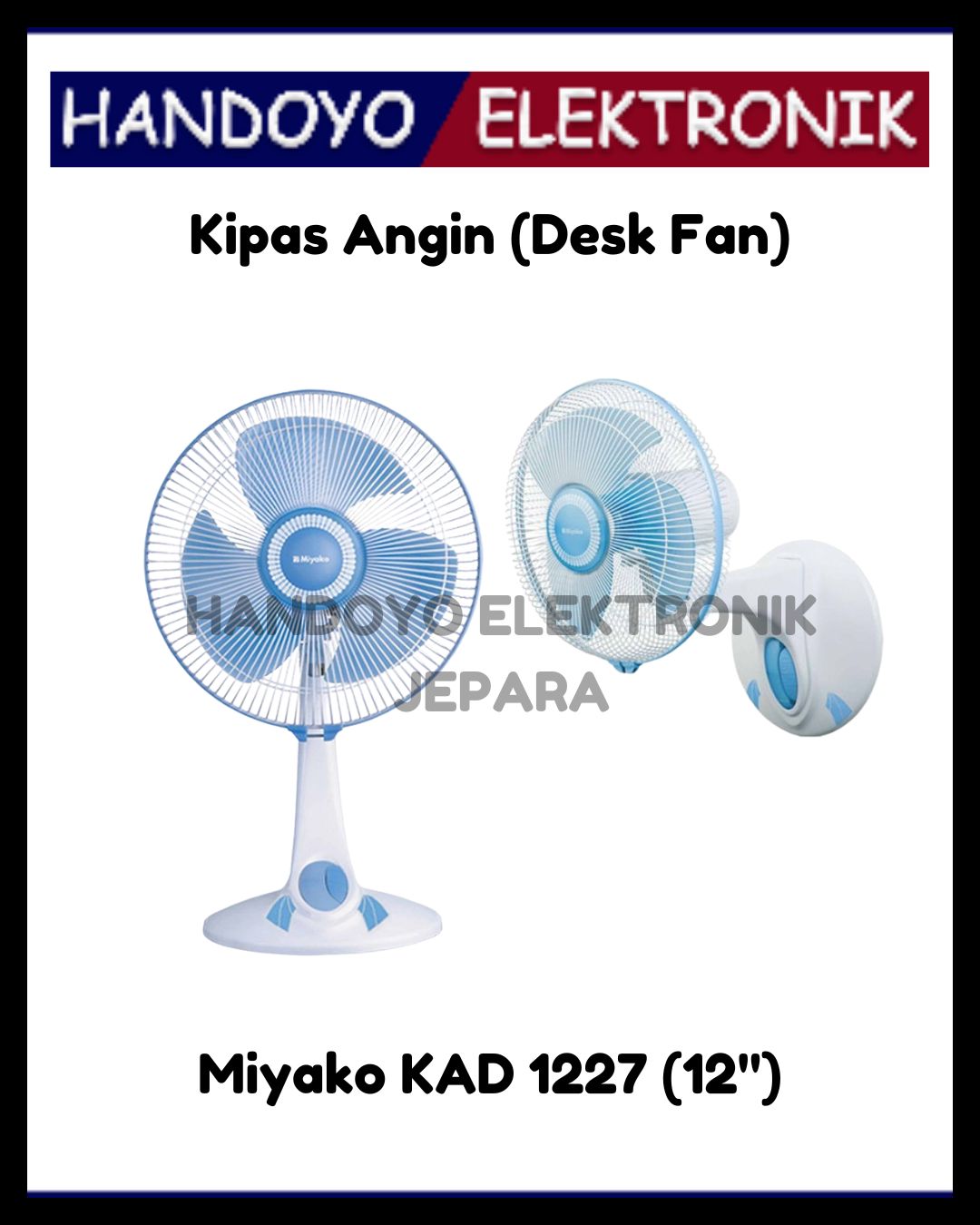 Desk Fan Miyako KAD 1227 [PL] (12 Inch)