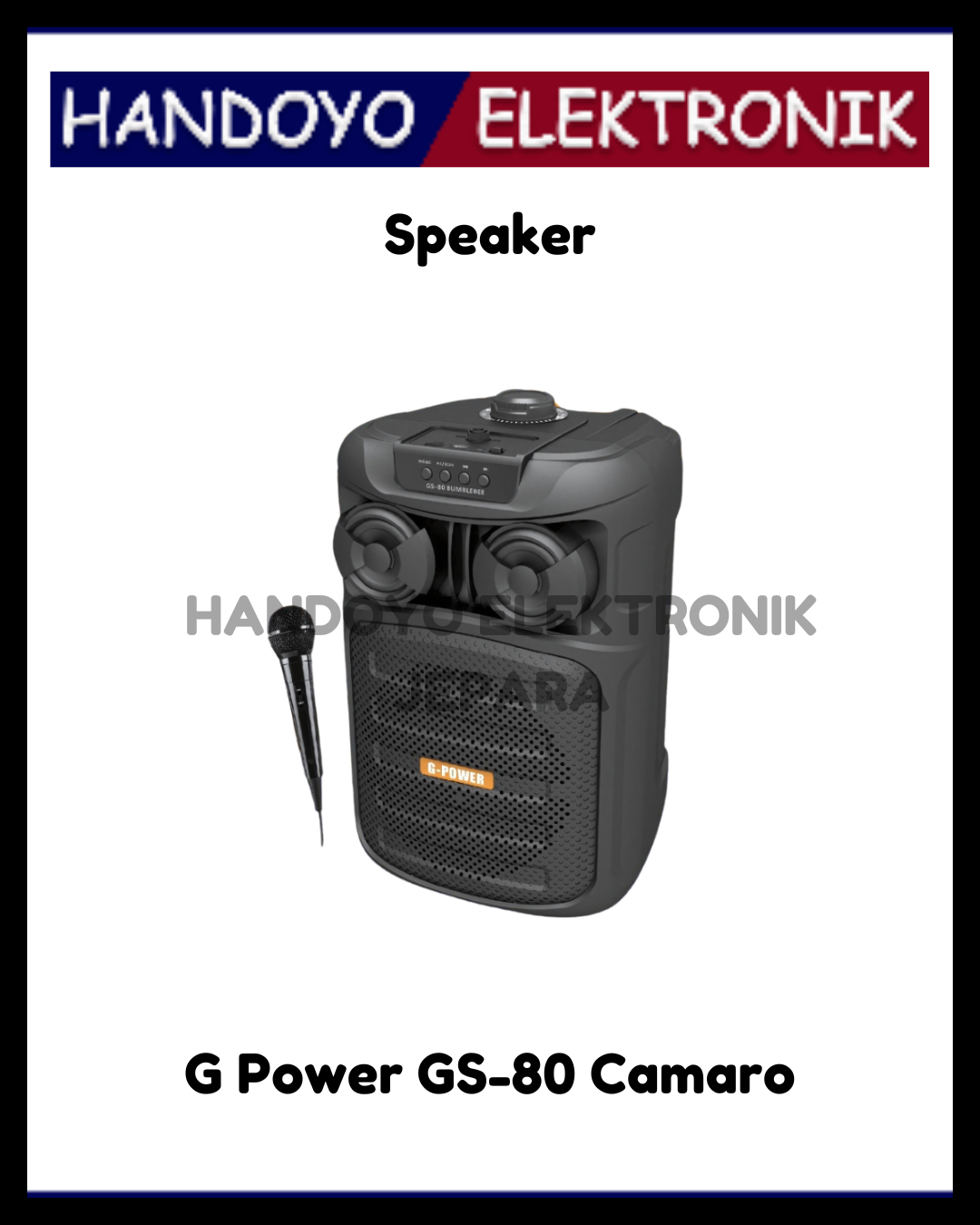 Speaker G Power GS-80 Camaro Bumble Bee